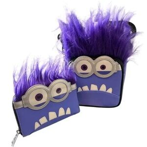 Universal Studios Despicable Me Evil Minion Loungefly Crossbody & Wallet